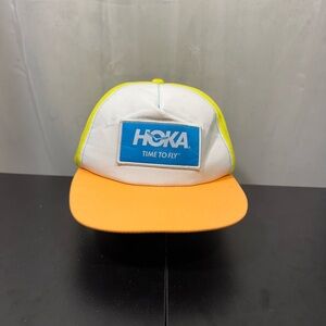 HOKA ONE ONE Time to Fly Color Block Running Cap Trucker Strap Back Lightweight